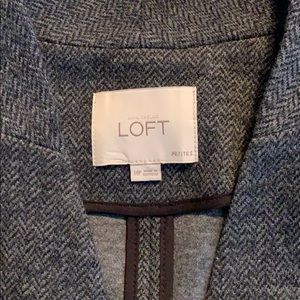 NEW LOFT PETITES GREY BLAZER